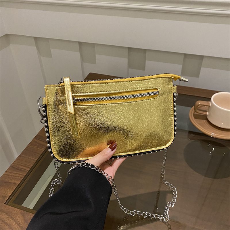Glossy Retro Top-Handle Crossbody Bag view 3