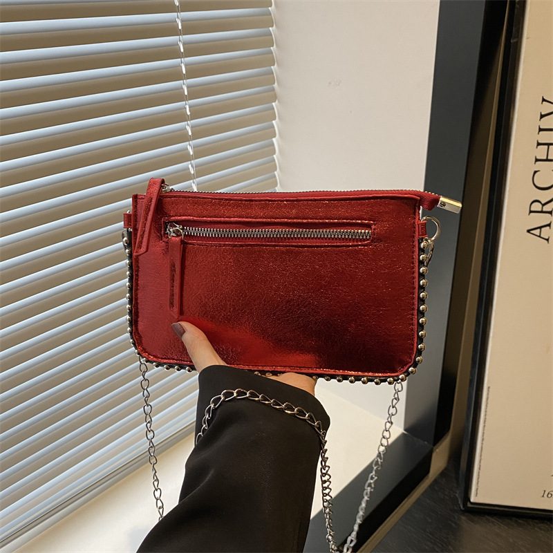 Glossy Retro Top-Handle Crossbody Bag view 4
