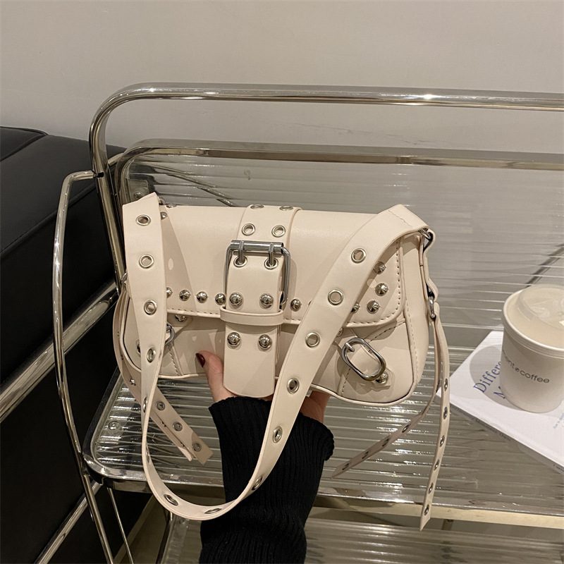 Studded Belt Buckle Crossbody Bag view 2