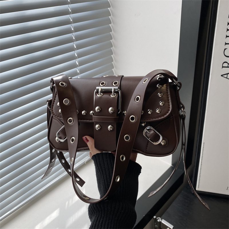 Studded Belt Buckle Crossbody Bag view 3