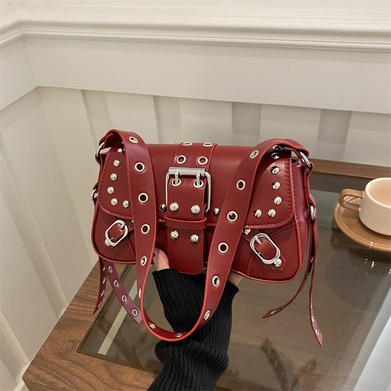 Studded Belt Buckle Crossbody Bag view 4