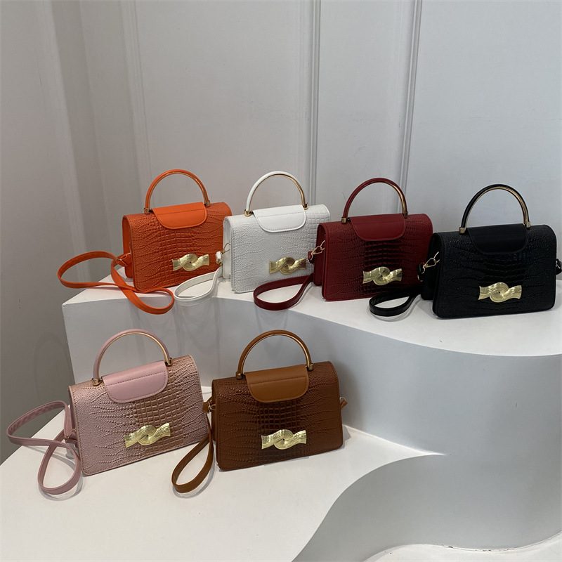 Artistic Patchwork Top-Handle Crossbody Square Bag