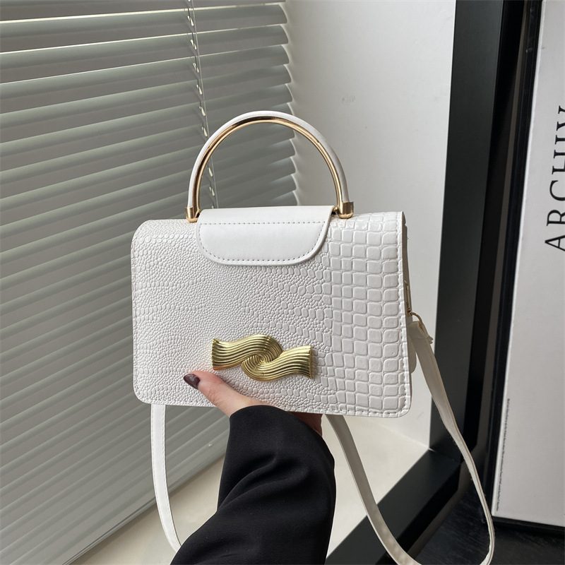 Artistic Patchwork Top-Handle Crossbody Square Bag view 4