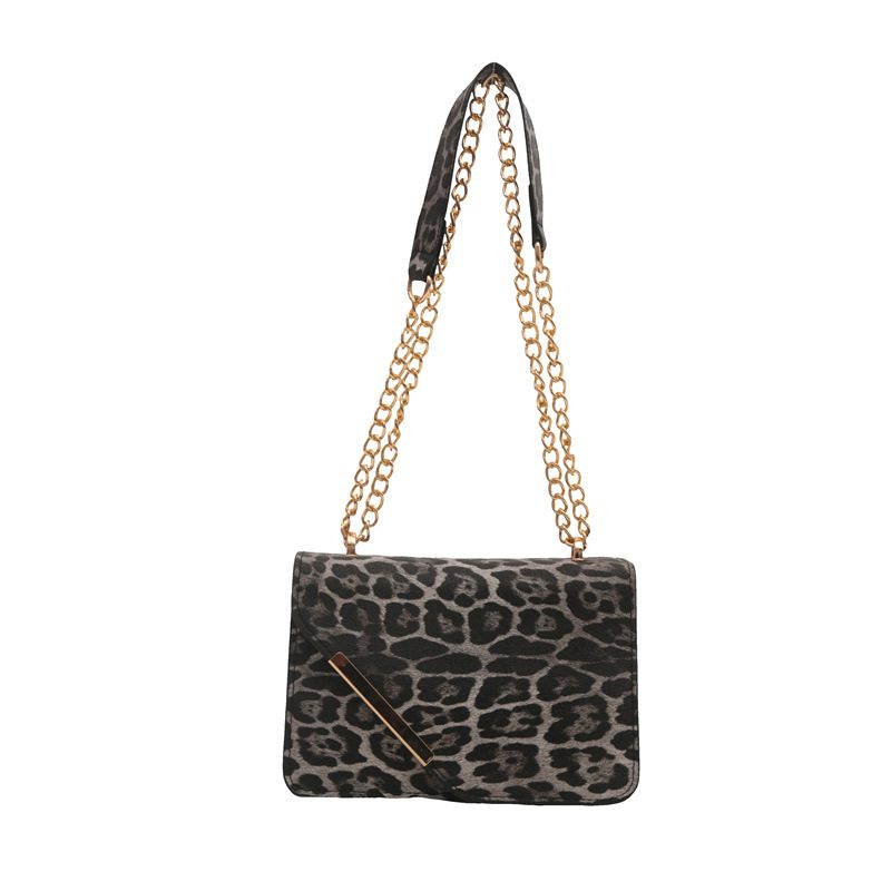 Leopard Print Chain Crossbody Shoulder Bag view 6