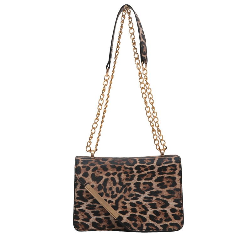 Leopard Print Chain Crossbody Shoulder Bag view 7