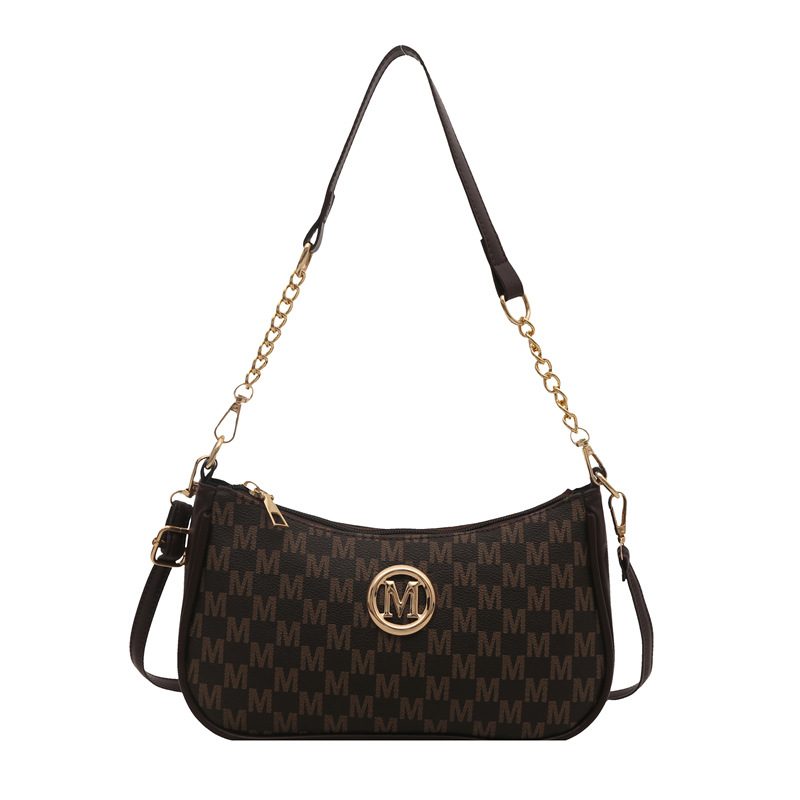 Letter Print Crescent Crossbody Bag view 3