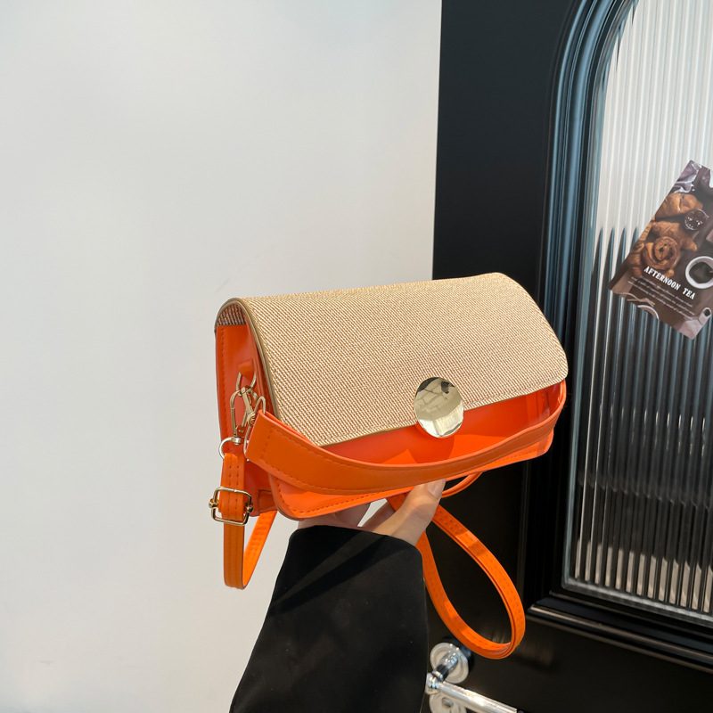 Color Block Henkeltasche Umhängetasche quadratisch view 3