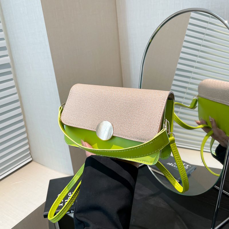 Color Block Henkeltasche Umhängetasche quadratisch view 4