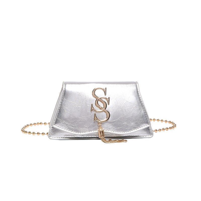 Vintage Chain Letter Mini Crossbody Square Bag view 7