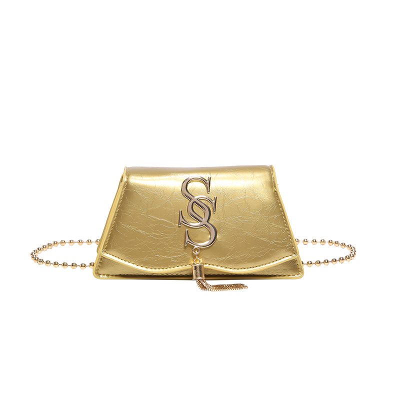 Vintage Chain Letter Mini Crossbody Square Bag view 8