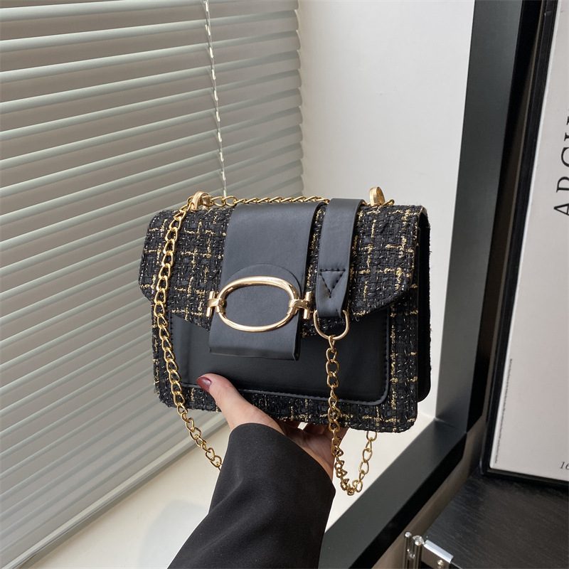 Woven Chain Crossbody Square Bag view 3