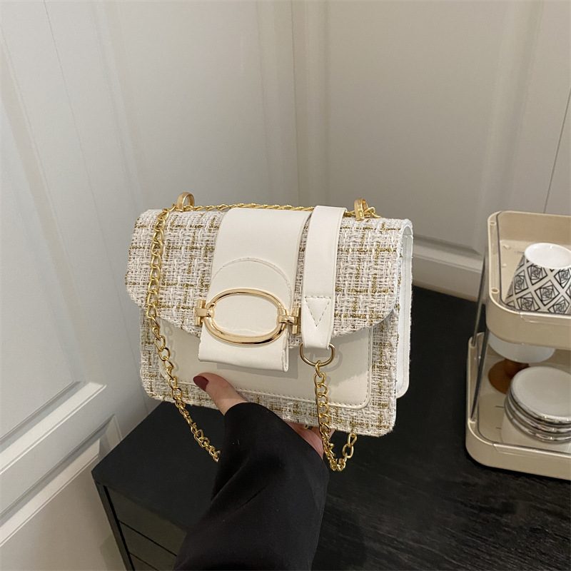 Woven Chain Crossbody Square Bag view 4