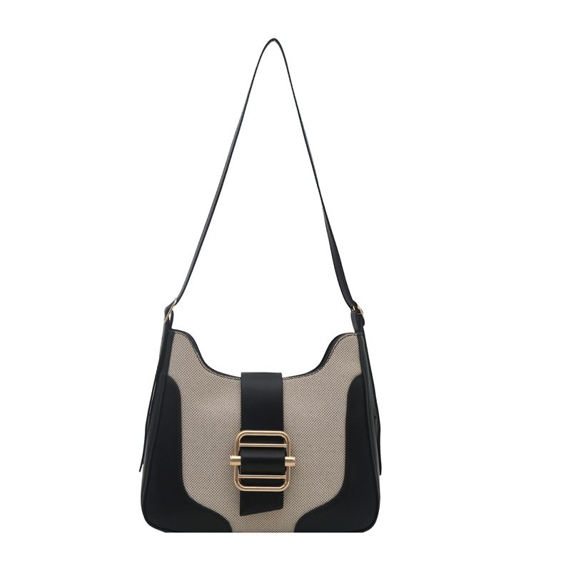 Vintage Color Block Belt Buckle Crossbody Bag view 6