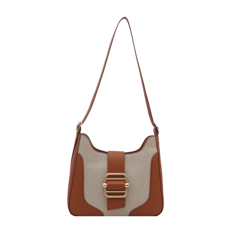 Vintage Color Block Belt Buckle Crossbody Bag view 9