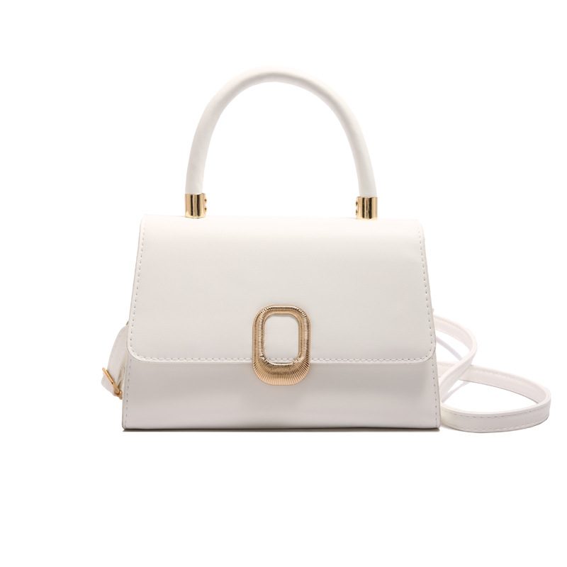 Minimalist Solid Color Crossbody Top-Handle Square Bag view 6