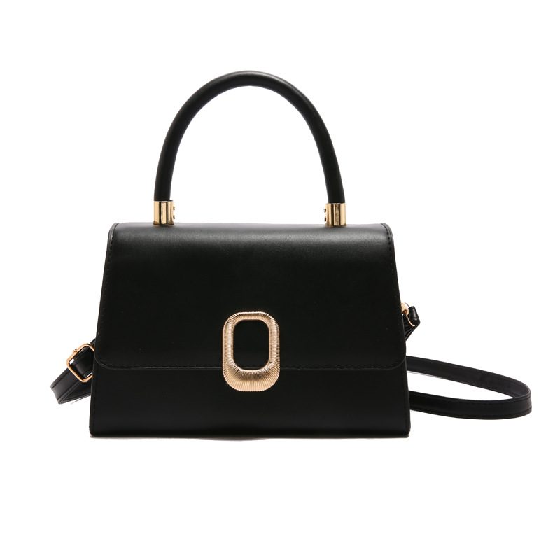 Minimalist Solid Color Crossbody Top-Handle Square Bag view 7