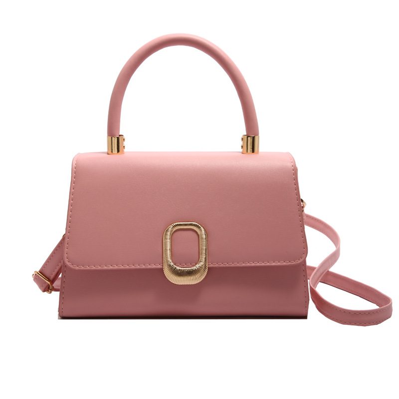 Minimalist Solid Color Crossbody Top-Handle Square Bag view 8