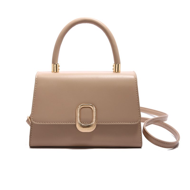 Minimalist Solid Color Crossbody Top-Handle Square Bag view 9