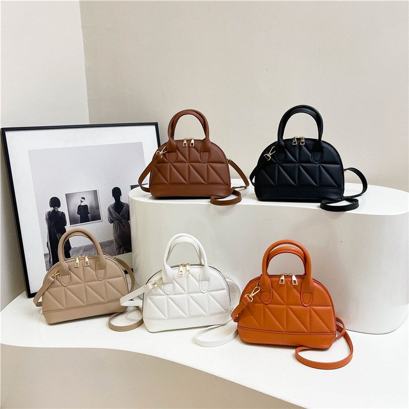 Embroidered Embossed Top-Handle Crossbody Bag