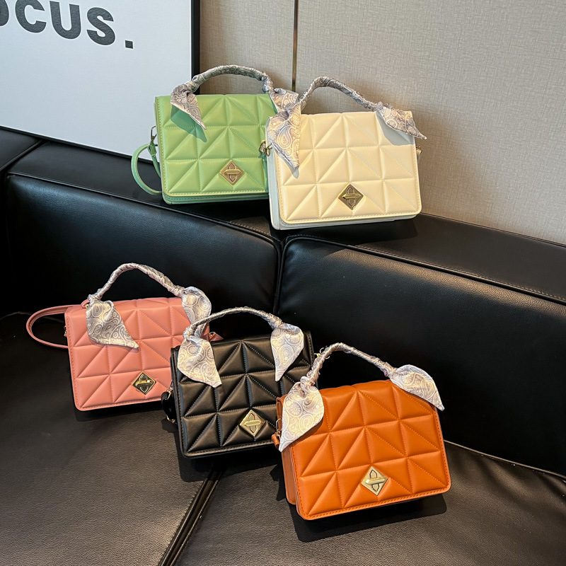 Minimalist Solid Color Crossbody Top-Handle Bag