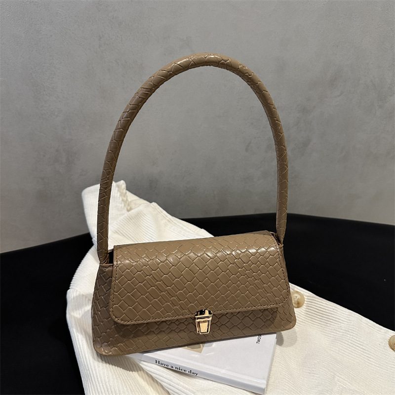 Woven Texture Shoulder Crossbody Square Bag view 4