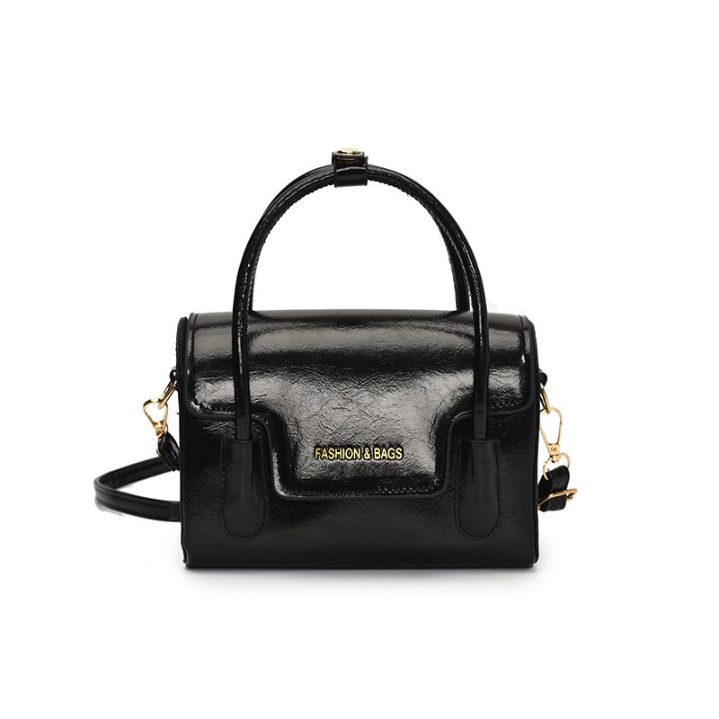 Minimalist Solid Color Top-Handle Crossbody Square Bag view 8
