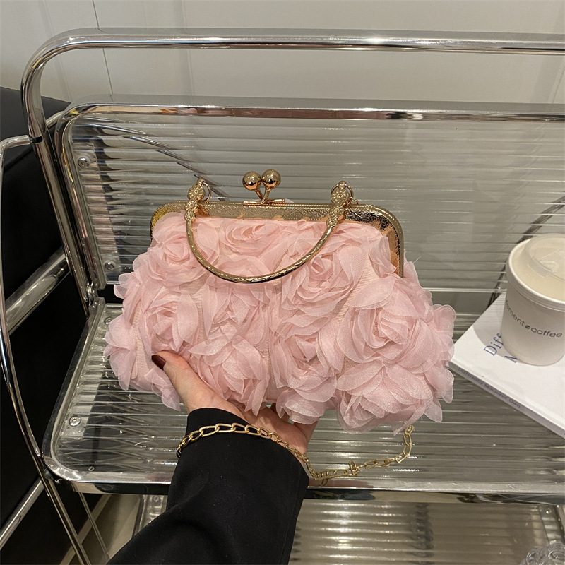 Chinese Style Floral Chain Shoulder Crossbody Bag view 2