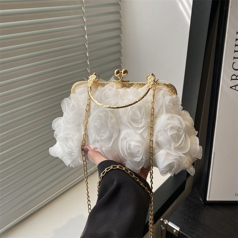 Chinese Style Floral Chain Shoulder Crossbody Bag view 4