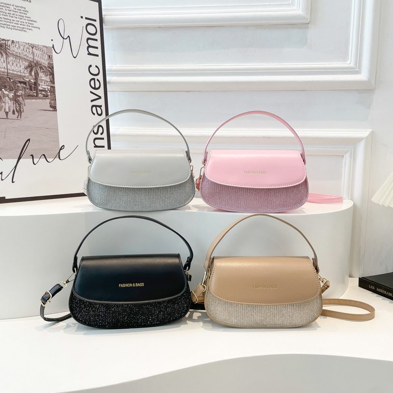 Colorblock Patchwork Box Crossbody Bag