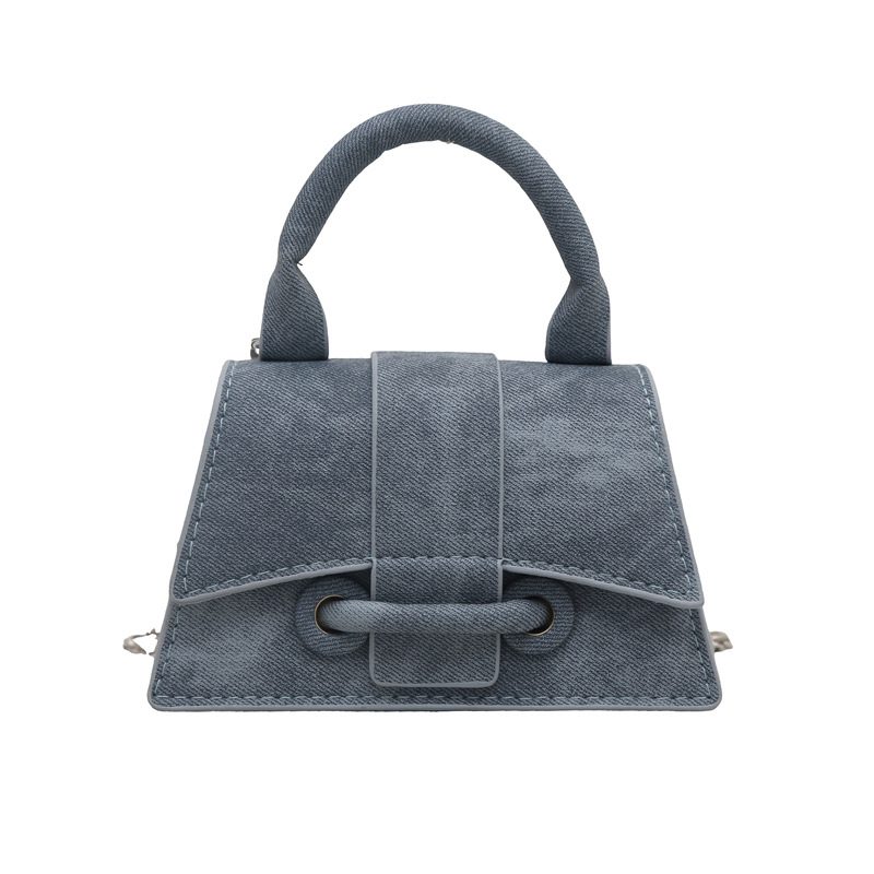 Minimalist Solid Top-Handle Square Crossbody Bag view 5