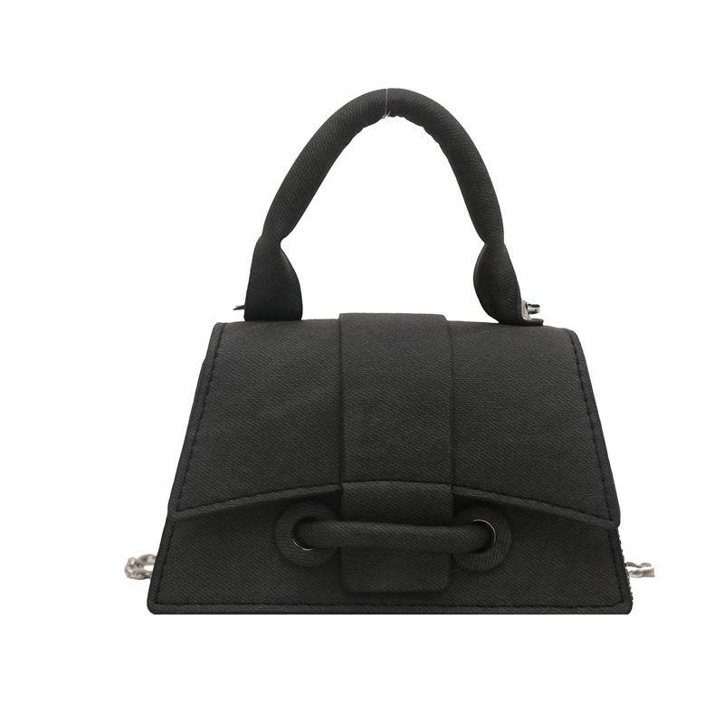 Minimalist Solid Top-Handle Square Crossbody Bag view 6