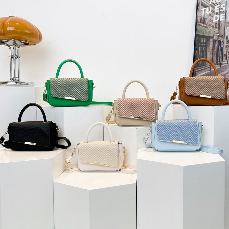 Colorblock Patchwork Square Crossbody Bag