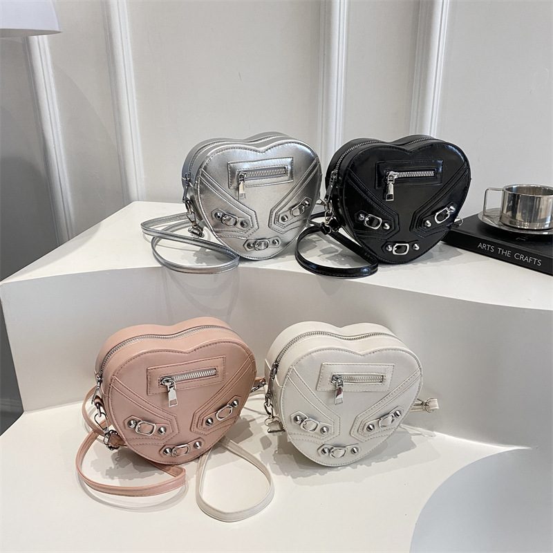 Heart Moto Crossbody Shoulder Bag