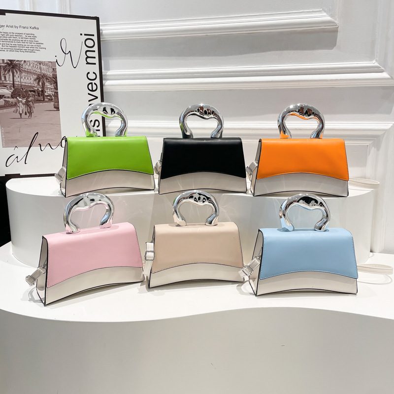 Colorblock Minimalist Square Crossbody Bag
