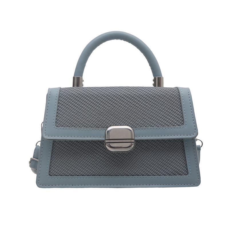 Colorblock Top-Handle Square Crossbody Bag view 5