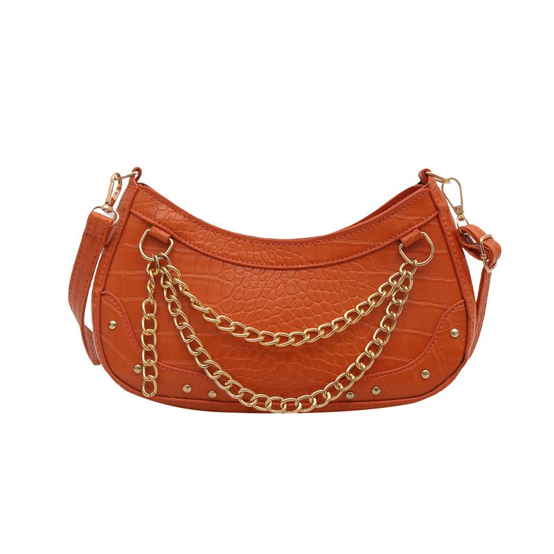 Bolsa Transversal de Ombro Minimalista com Corrente Retrô view 10