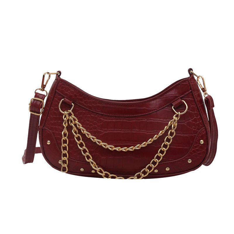 Bolsa Transversal de Ombro Minimalista com Corrente Retrô view 5