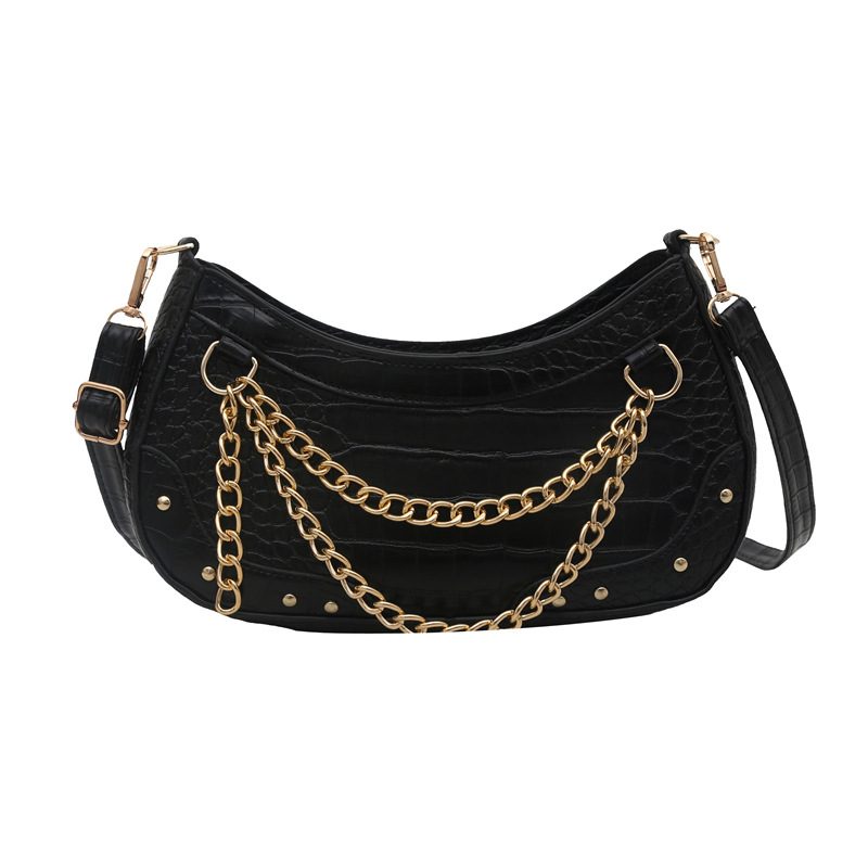 Bolsa Transversal de Ombro Minimalista com Corrente Retrô view 7