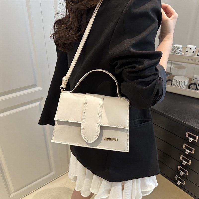 French Flap Minimalist Crossbody Top-Handle Bag view 2