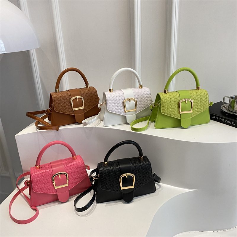 Retro Minimalist Square Crossbody Top-Handle Bag