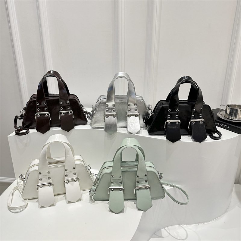 Edgy Moto Crossbody Shoulder Bag