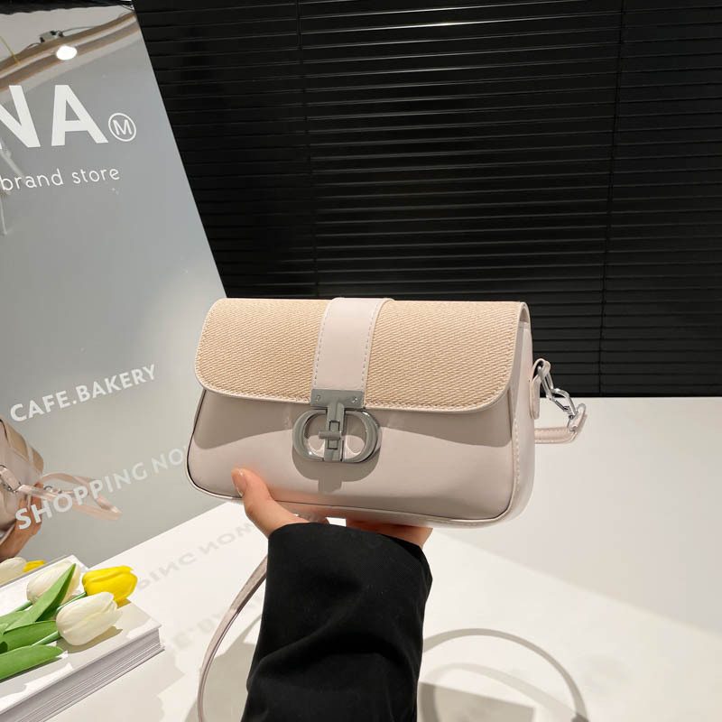 Color-Block Top-Handle Crossbody Mini Square Bag view 2