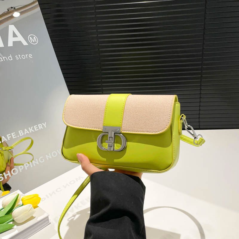 Color-Block Top-Handle Crossbody Mini Square Bag view 3