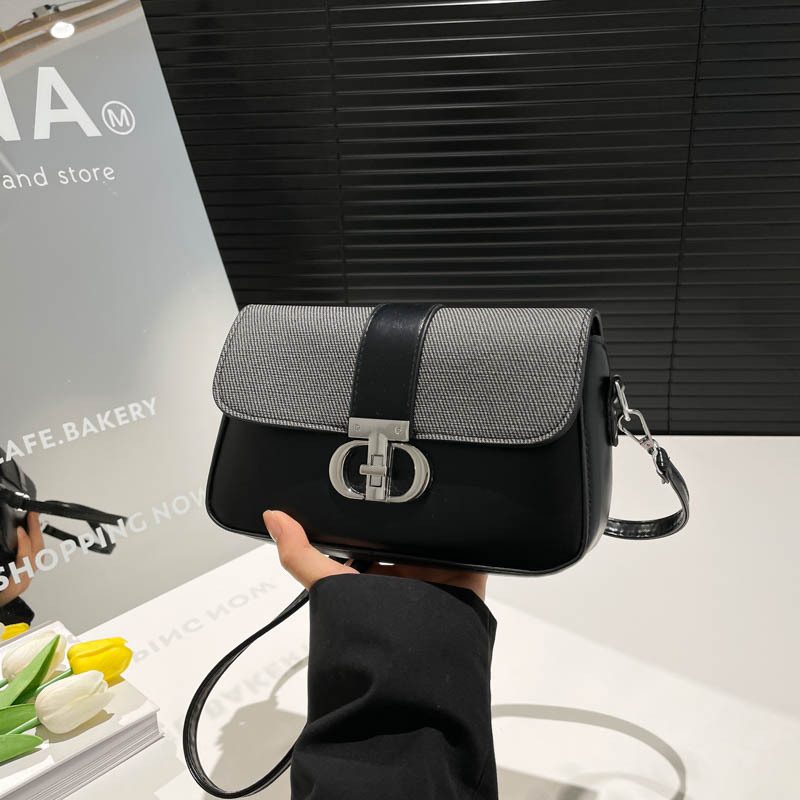 Color-Block Top-Handle Crossbody Mini Square Bag view 4