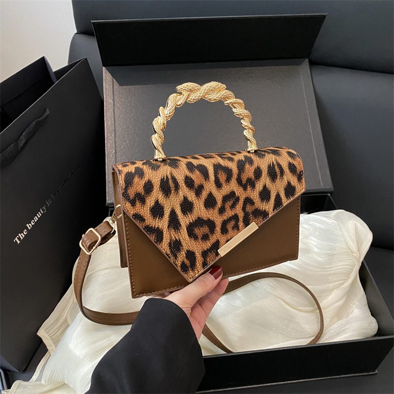 Leopard Color-Block Mini Square Crossbody Bag view 2