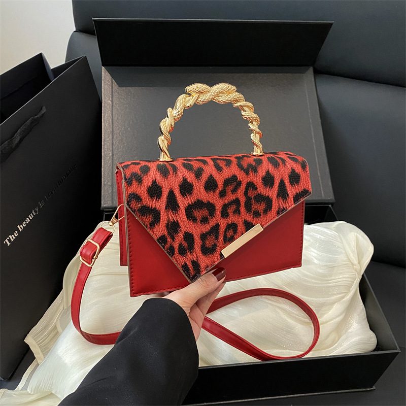 Leopard Color-Block Mini Square Crossbody Bag view 4