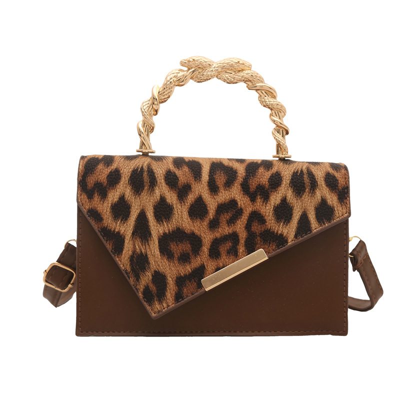 Leopard Color-Block Mini Square Crossbody Bag view 6