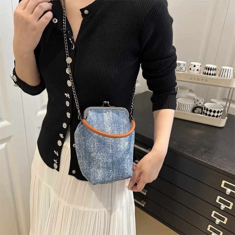 Retro Denim Crossbody Phone Bag view 2