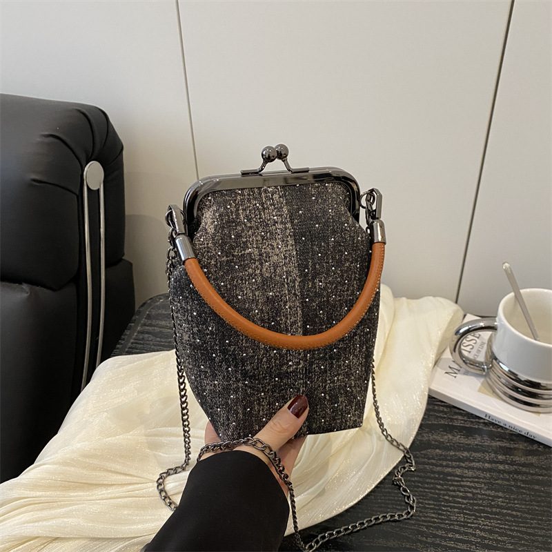 Retro Denim Crossbody Phone Bag view 4