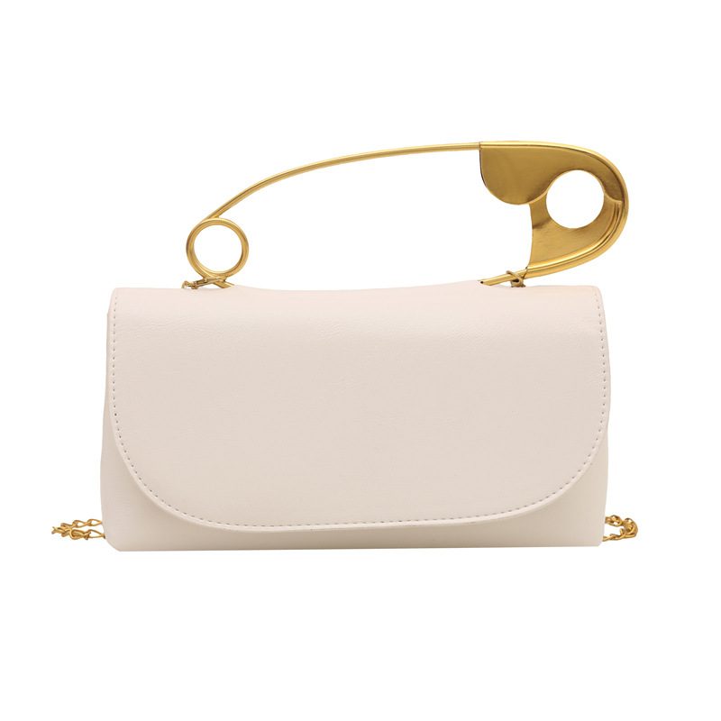 Tas Crossbody Malam dengan Pegangan Atas PU Big Pin view 6